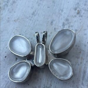 Chic Silver-Toned Butterfly Necklace